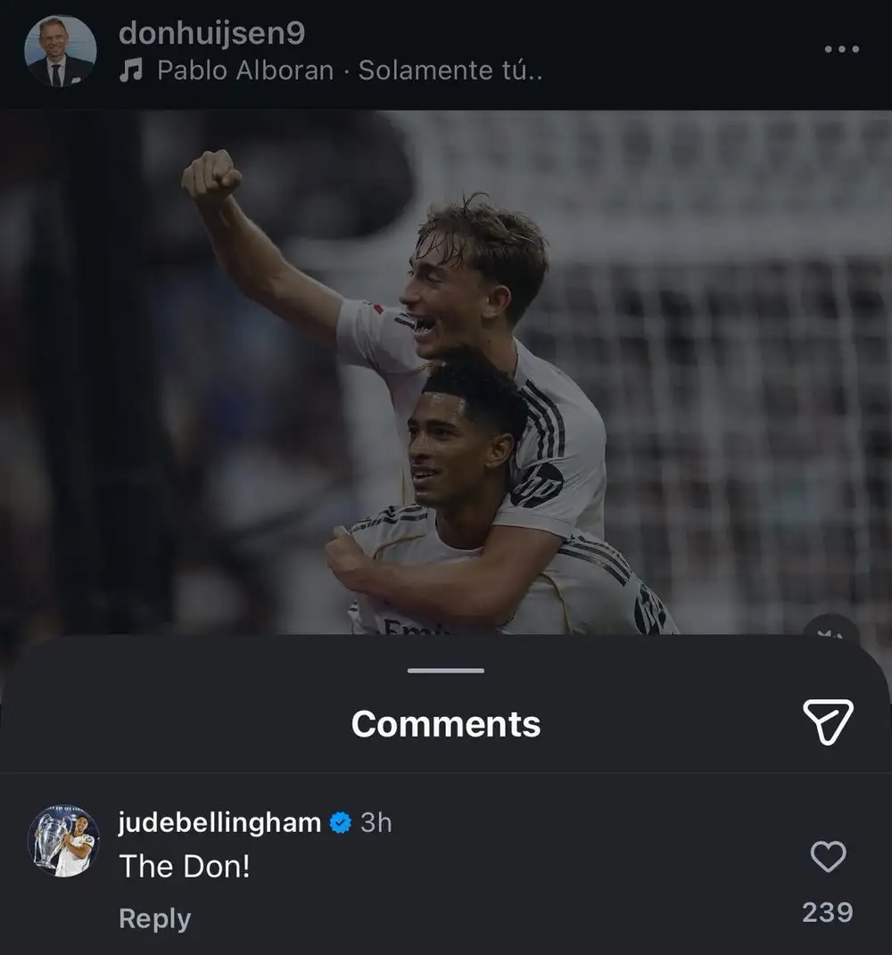 Jude Bellingham shares light moment with Dean Huijsen’s father amid El Clásico buzz