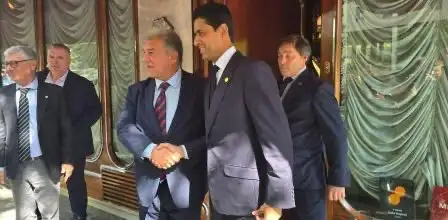 Laporta and Al-Khelaïfi share pre-match lunch in Barcelona as Barça–PSG buzz and charity drive build