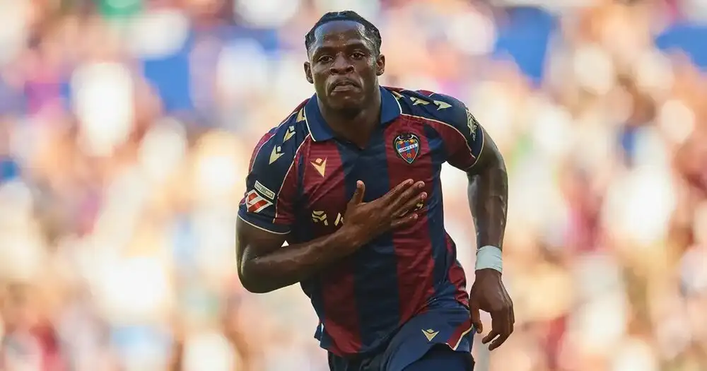Barcelona eye Levante striker Etta Eyong with €30m clause for 2025 move