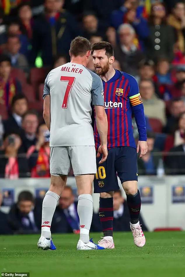 James Milner recalls Lionel Messi calling him 'burro' after Camp Nou clash