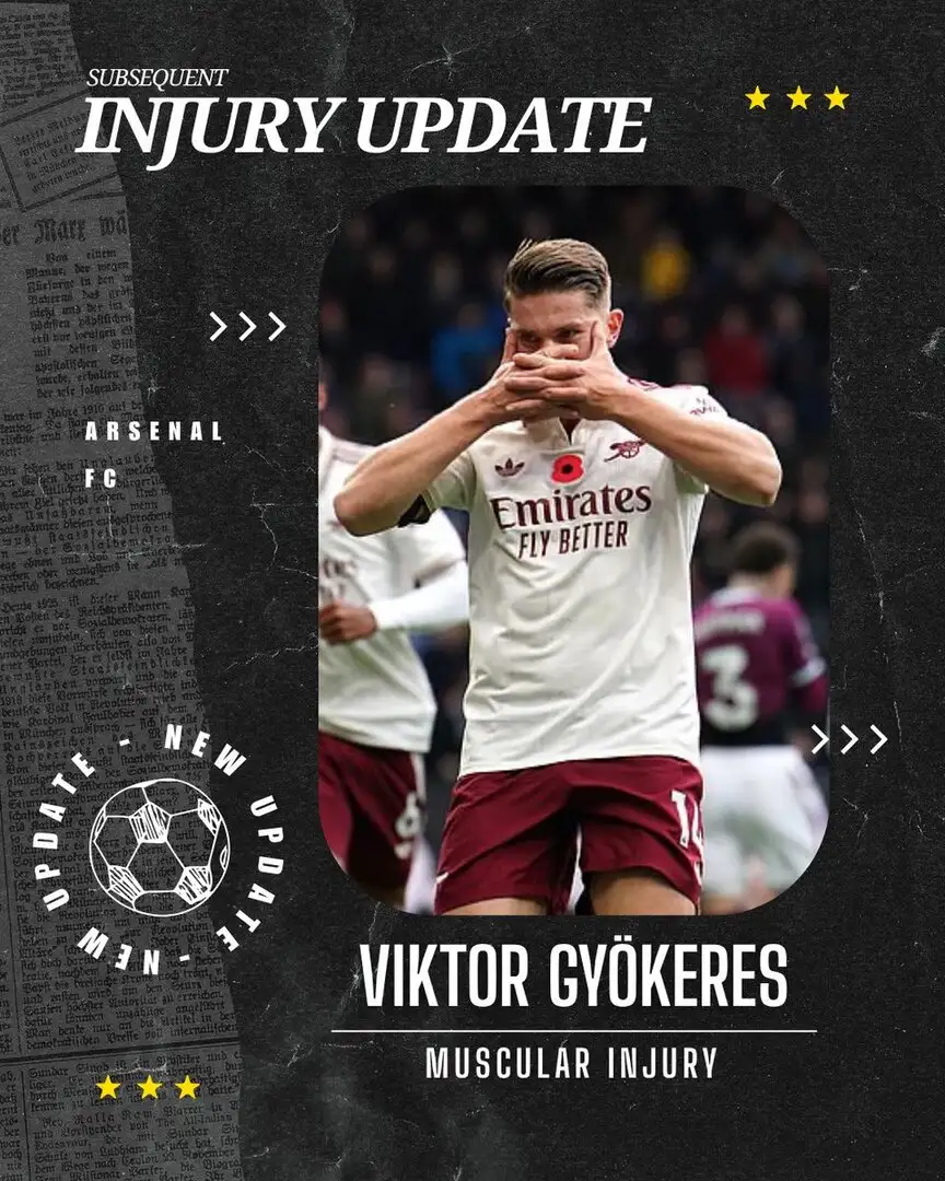 Viktor Gyökeres hamstring scare deepens: rival view predicts a long Arsenal absence