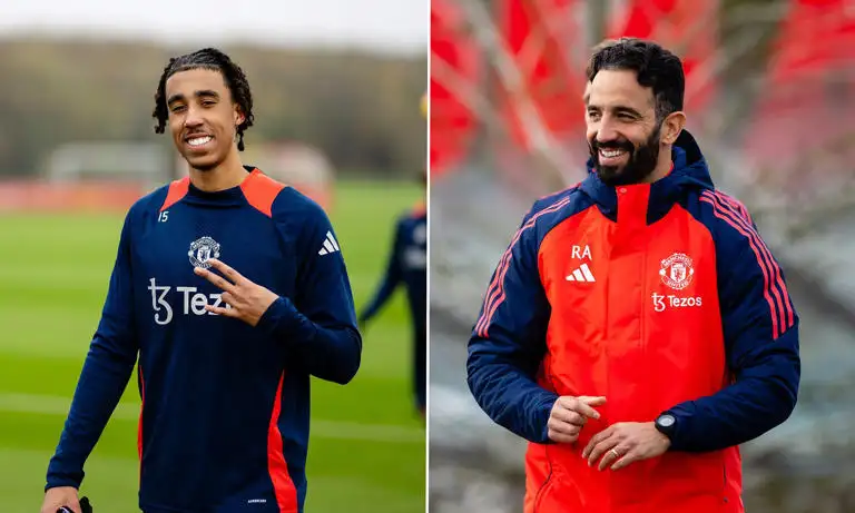 Leny Yoro says he thrives in a back three - but is just as calm in a back four