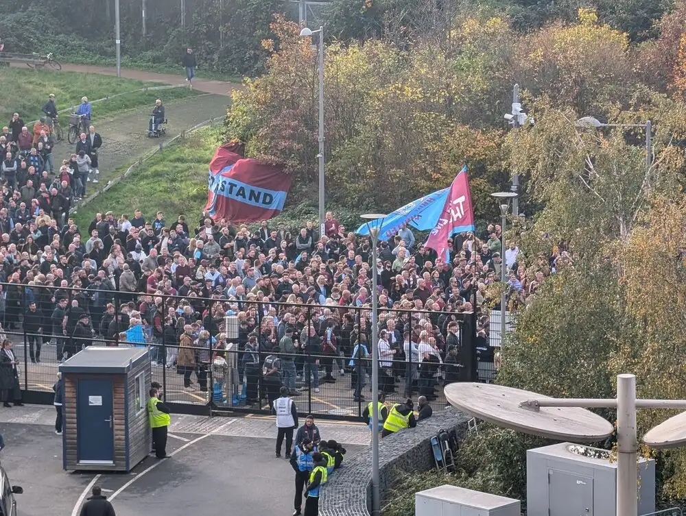 West Ham fans stage mass protest outside London Stadium with 'GSBOUT' chants