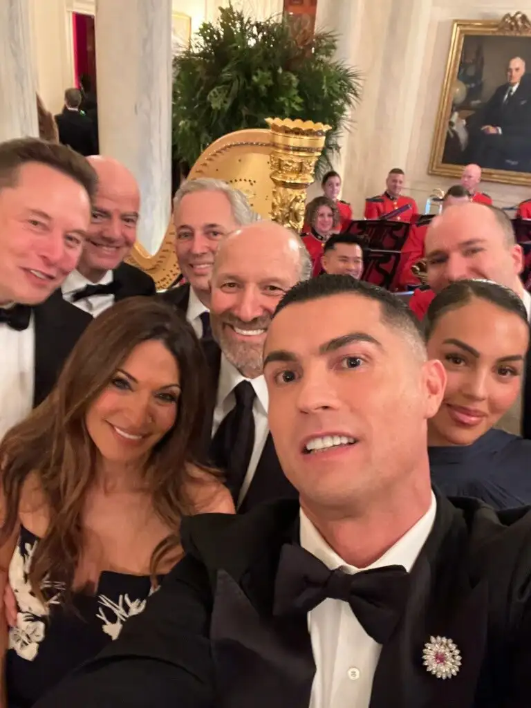 Cristiano Ronaldo's White House selfie with Elon Musk and Gianni Infantino lights up the internet