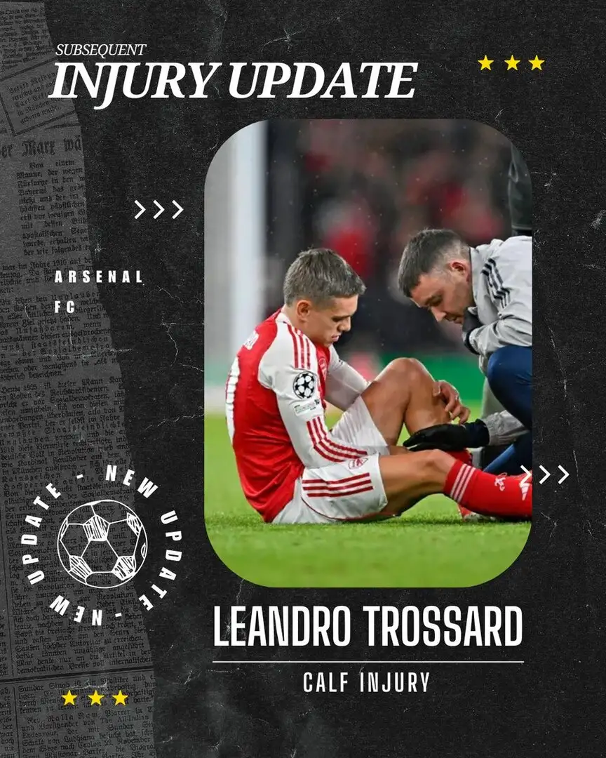 Leandro Trossard suffers soleus calf issue vs Bayern - Arsenal braced for a long wait
