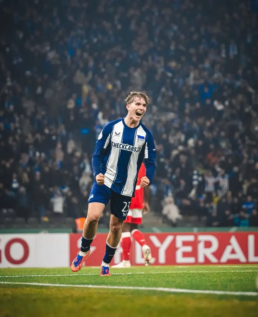 Kennet Eichhorn, 16, fires Hertha BSC to a 6-1 DFB-Pokal rout of Kaiserslautern