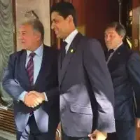 Laporta and Al-Khelaïfi share pre-match lunch in Barcelona as Barça–PSG buzz and charity drive build photo