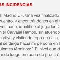 Carvajal’s alleged jibe to referee sparks storm - the report shows the officials got the big calls right photo