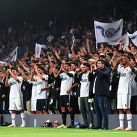 Bernabéu tension as a section of Real Madrid fans whistle players during flat second half photo