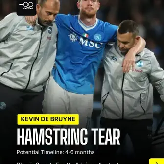 Kevin De Bruyne faces suspected grade 3 hamstring tear — nightmare blow for Man City