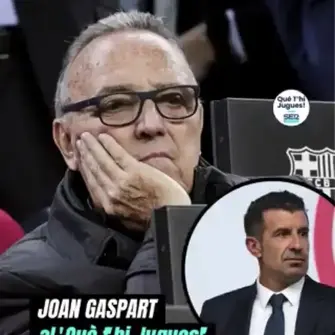 Gaspart draws the line: no greeting for Luis Figo at Montjuïc today