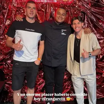 Fran García and Andriy Lunin share a calm dinner in Madrid — Real Madrid chemistry thriving off the pitch