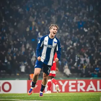 Kennet Eichhorn, 16, fires Hertha BSC to a 6-1 DFB-Pokal rout of Kaiserslautern