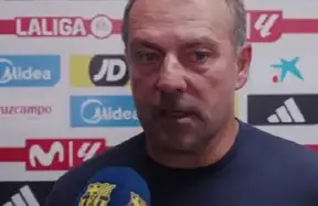 Flick concedes poor first half, hails Barça’s fightback as fans slam the high line photo