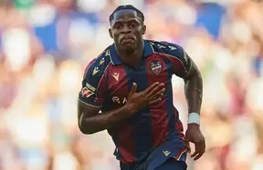 Barcelona eye Levante striker Etta Eyong with €30m clause for 2025 move photo