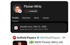 Florian Wirtz injury scare debunked - parody mix-up sparked brief app listing photo