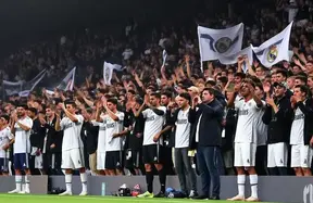 Bernabéu tension as a section of Real Madrid fans whistle players during flat second half photo